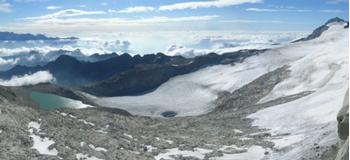 Surveys for the glacier shrinking and climatic changes 