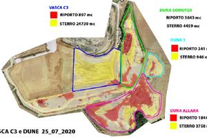 Survey and monitoring of the settlement and volume of tanks of a waste collection plant